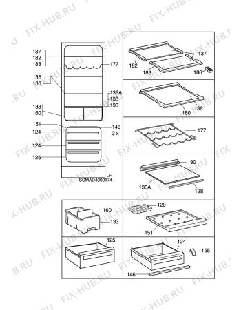 Взрыв-схема холодильника Electrolux ÍS3688-6KG - Схема узла C10 Interior